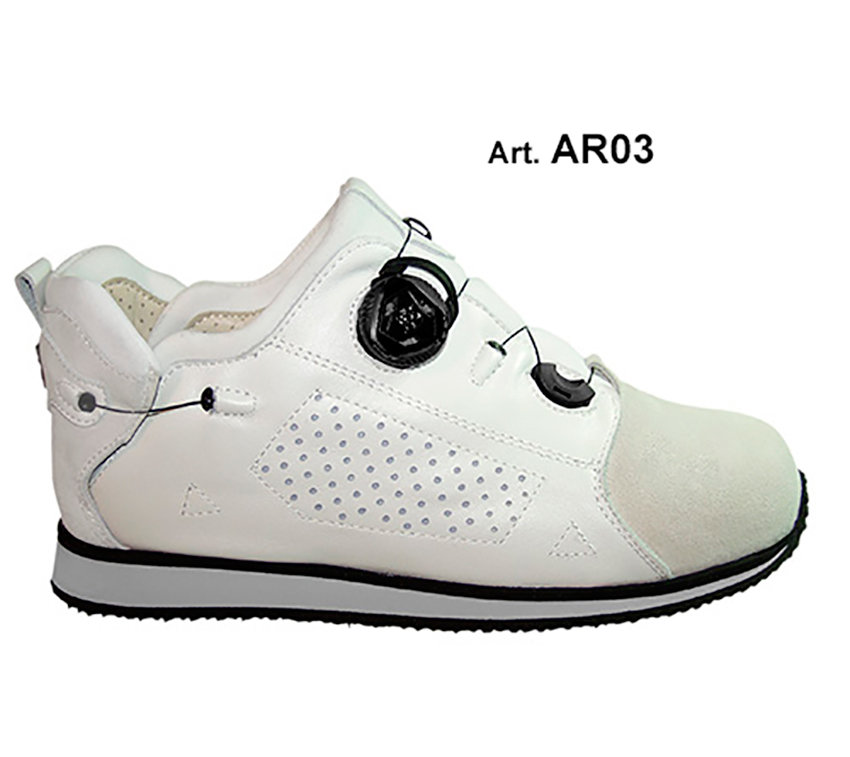 AIR - white - PERFORATED lining - Flat heel