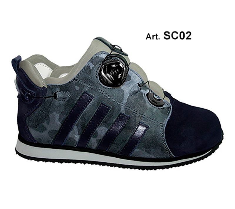 SOCK - black/blue - SMOOTH lining - Flat heel