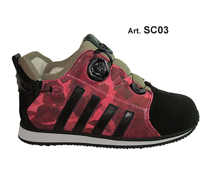 SOCK - black/FUXIA - SMOOTH lining - Flat heel