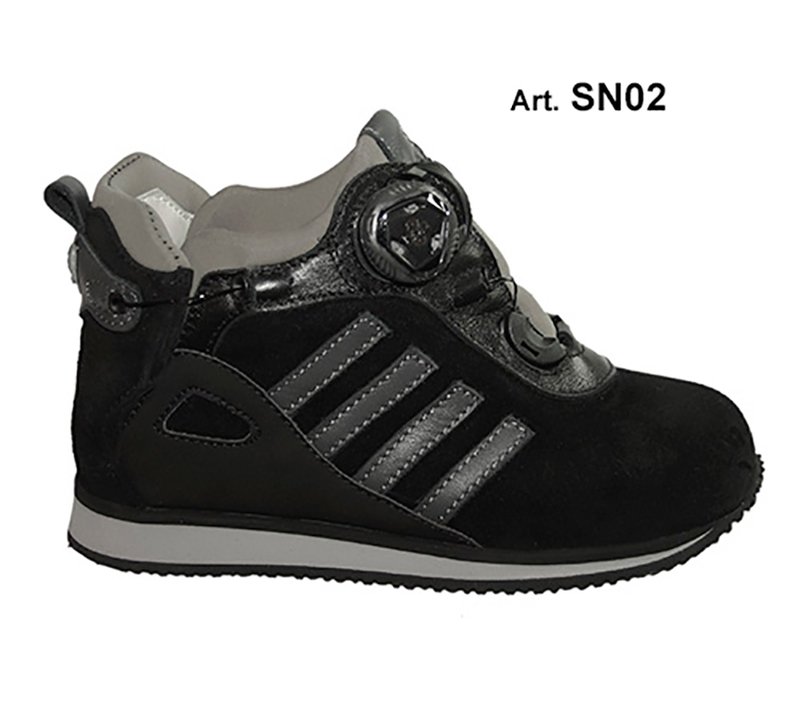 SNOW - black/grey - SMOOTH lining - Flat heel