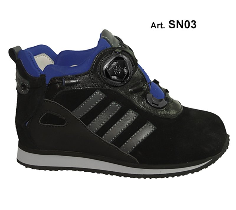 SNOW - black/light blue - SMOOTH lining - Flat heel