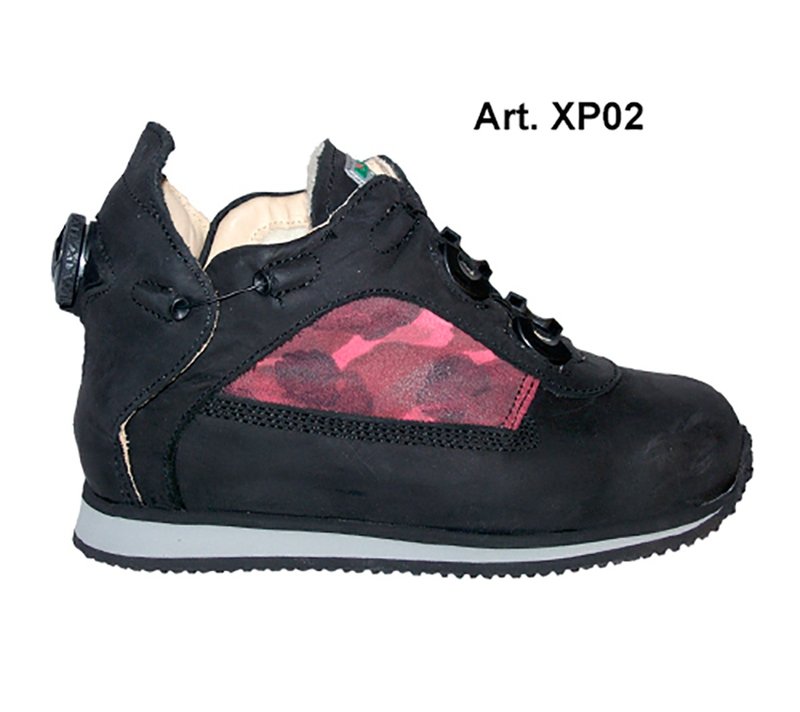 EXPLORER - black/fuxia - SMOOTH PADDED WOOL lining - Flat heel