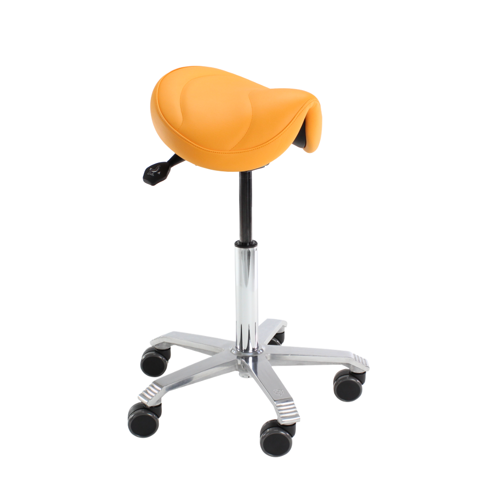 Arbeitsstuhl mit Sattelsitz und Sitzneigeverstellung