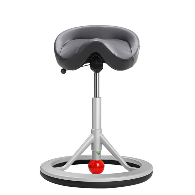 Büro-Pendelhocker backapp Smart, Kunstleder schwarz