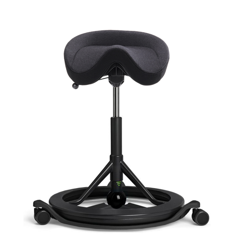 Büro-Pendelhocker - backapp Smart, Nordic Wool schwarz