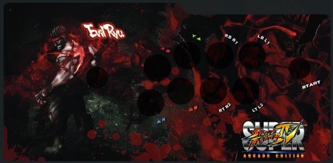 Qanba Q4 raf Evil Ryu art work + one plexi glass