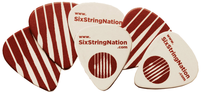 Six String Nation guitar picks (medium gauge, pack of 6)