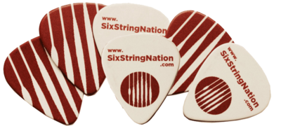 Six String Nation guitar picks (medium gauge, pack of 6)