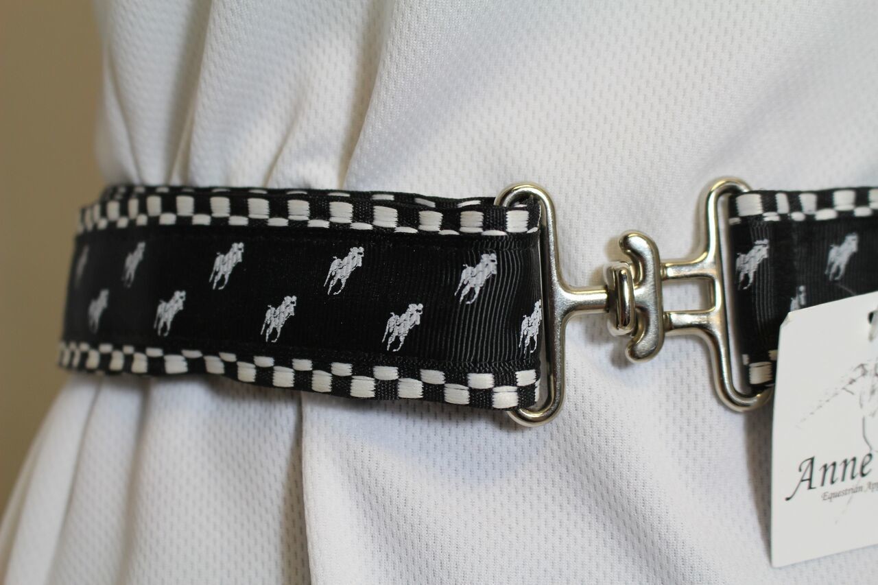 Anne Ryan  &quot;Ralph Lauren&quot; Inspired Design Belt, Black and White