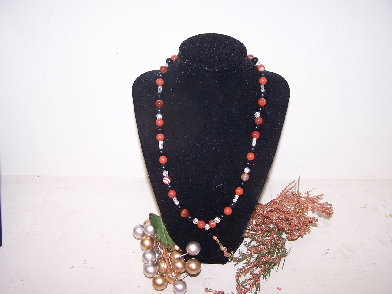 Necklace: Red, White &amp; Black