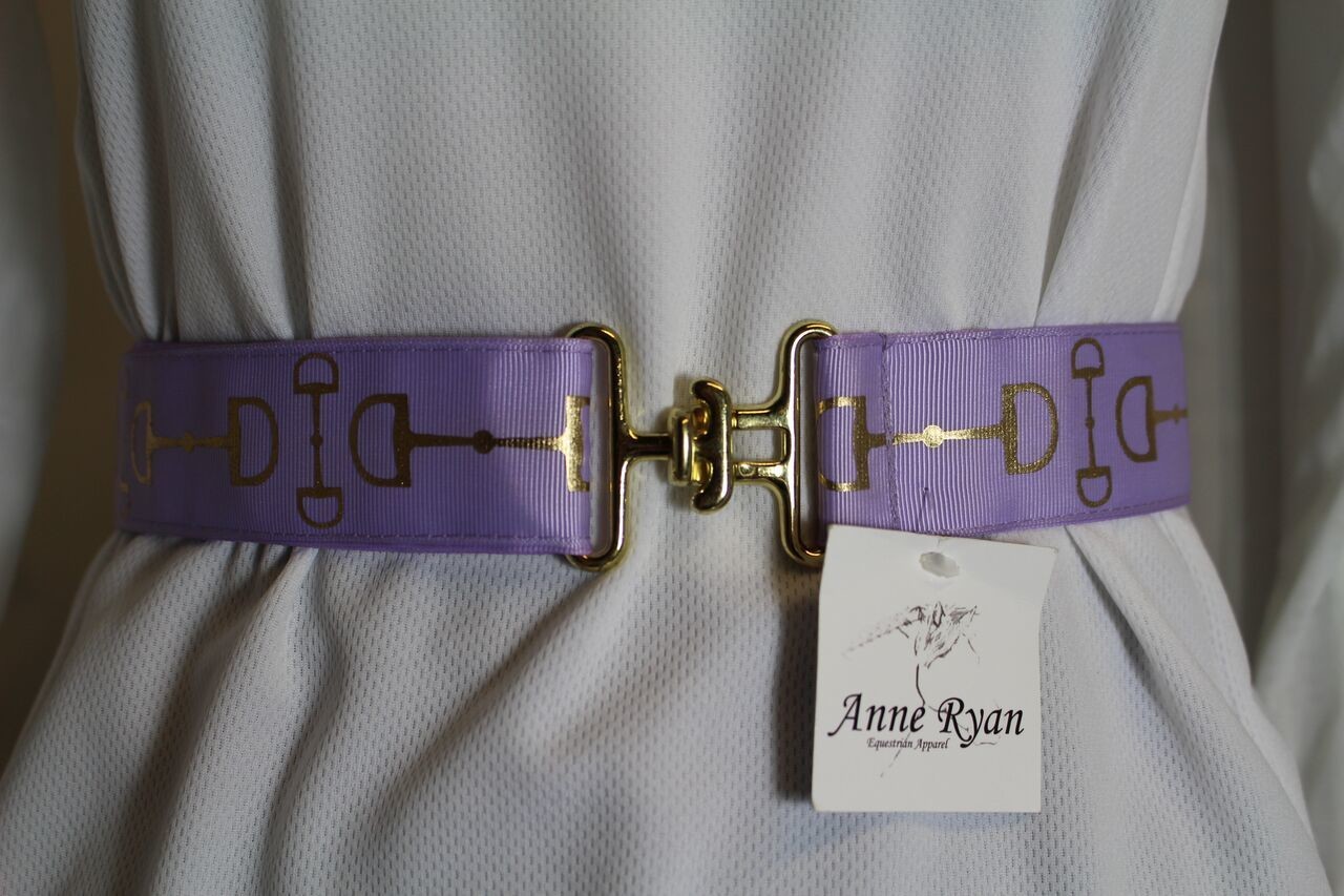Anne Ryan Ribbon Belt, Lavender 1.5&quot; Wide, Bit Design