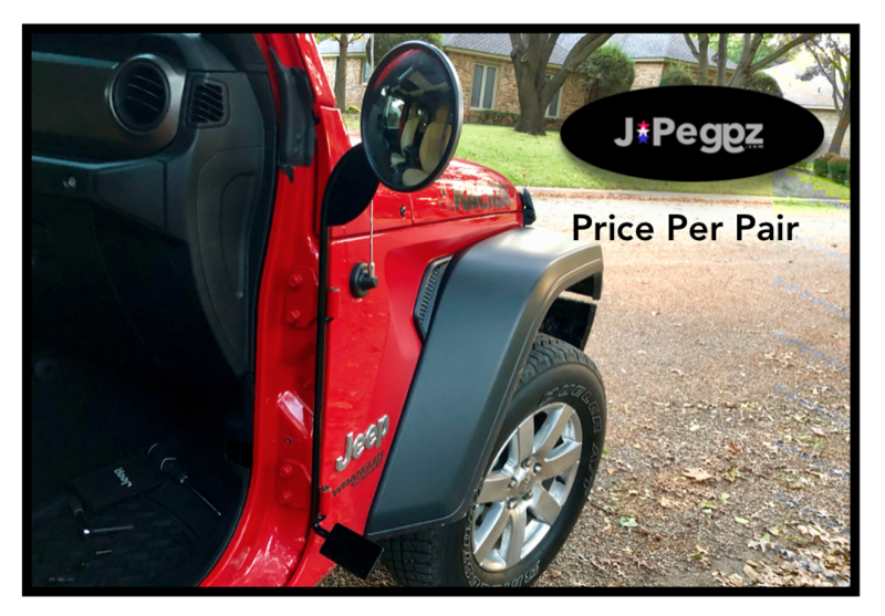 JPeggz | Mirrors With Foot Pegs | Per Pair | GLOSS BLACK JPeggz | Mirrors With Foot Pegs | Per Pair | GLOSS BLACK