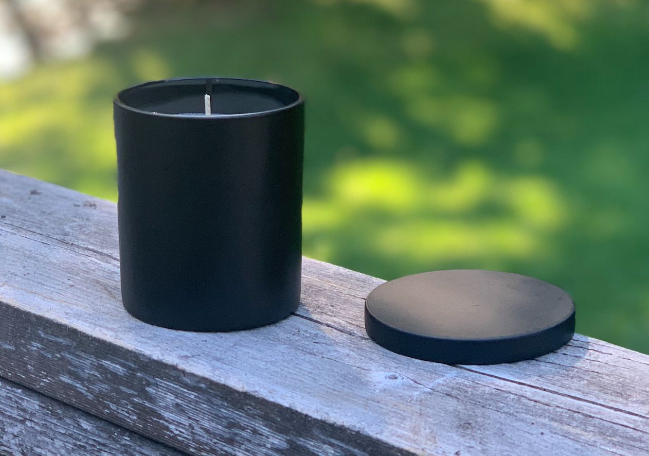 Soy Wax Candle - Black Glass