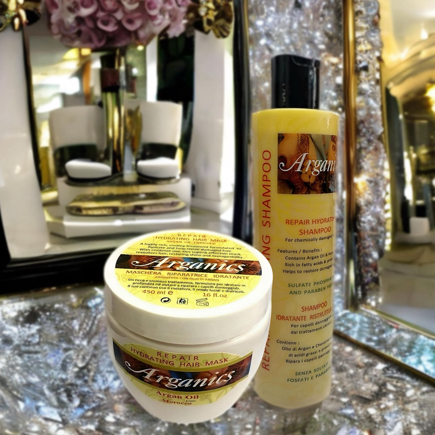 SHAMPOO E MASCHERA PROFESSIONALE ARGANICS