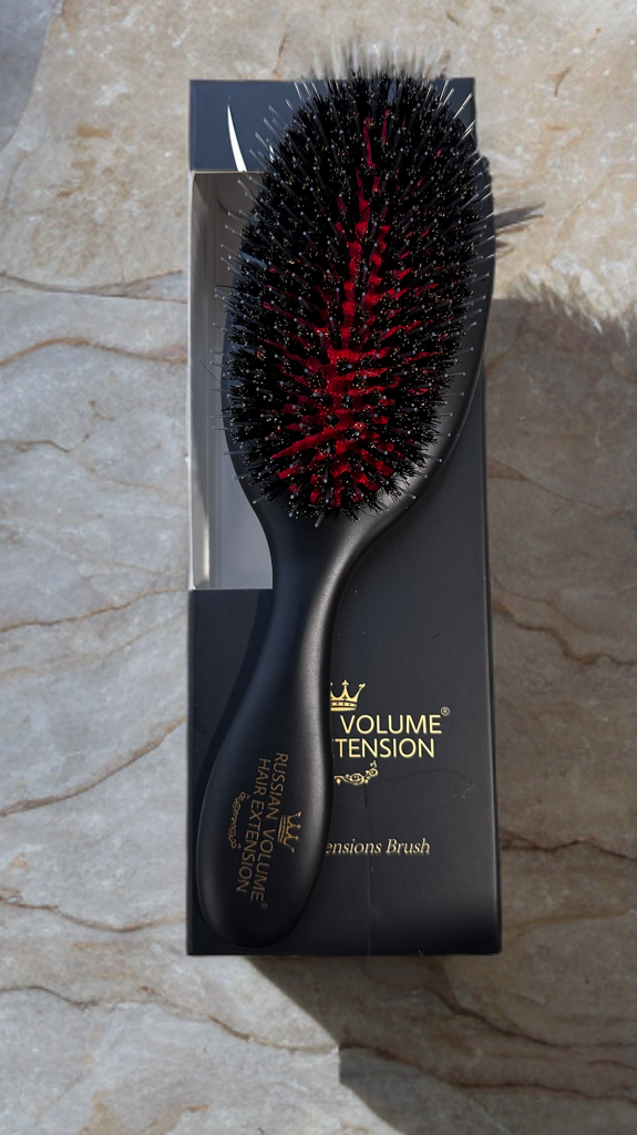 Spazzola Russian Volume Hair Extension®️, con setole in nylon, ideale per extension e capelli fini e delicati