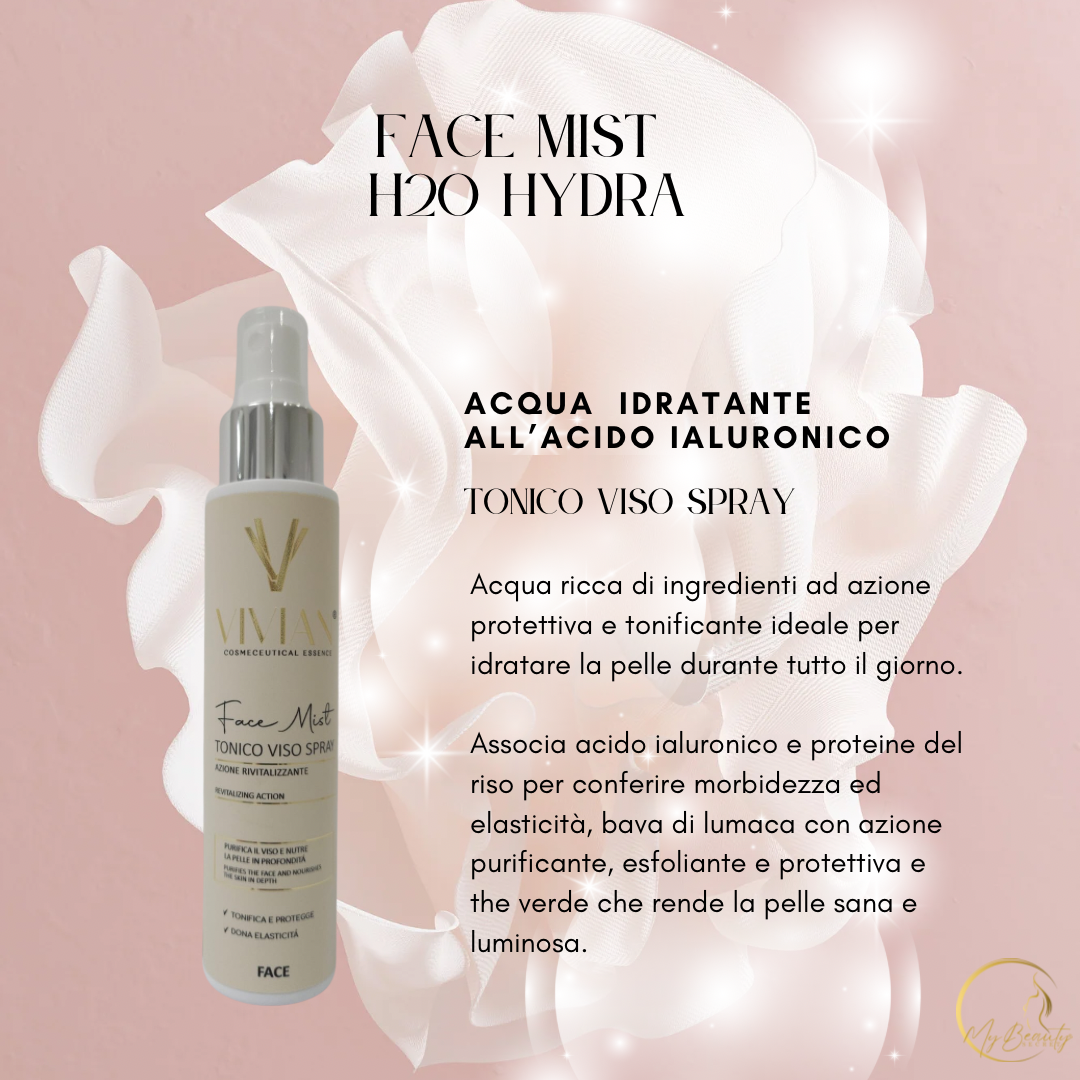 FACE MIST H₂O HYDRA Acqua idratante all’acido ialuronico