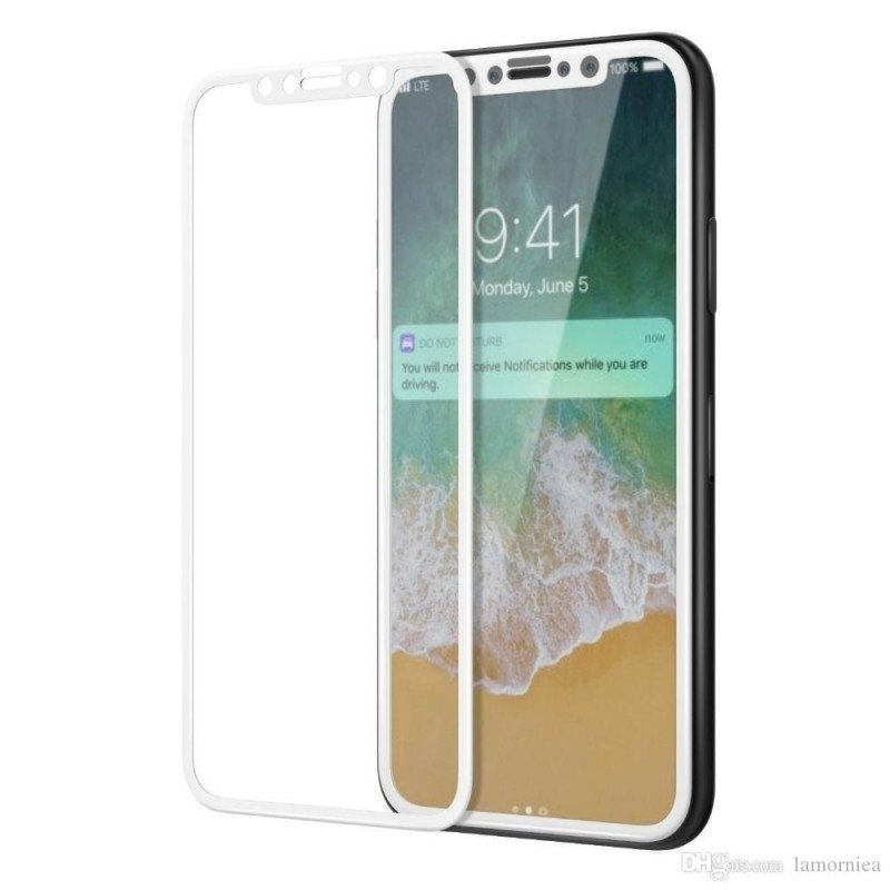 Tempered Glass Screen Protector 5d Apple Iphone X Iphone Xs White
