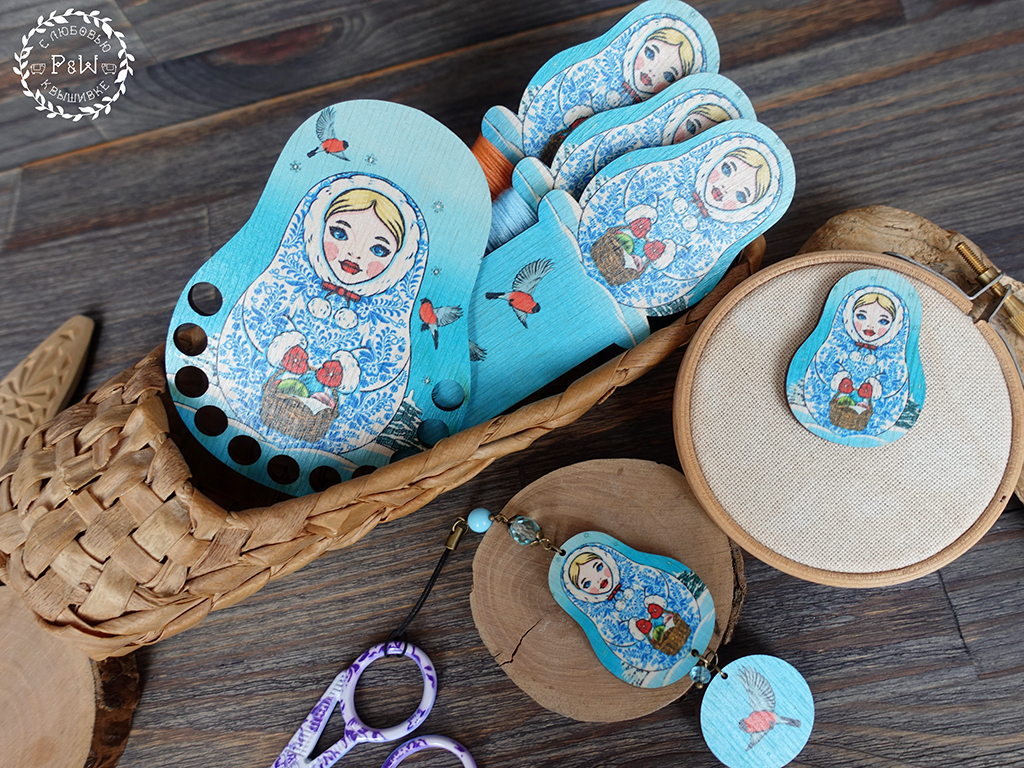 Магнит для игл "Зимняя матрёшка" Магнит для игл "Зимняя матрёшка"
