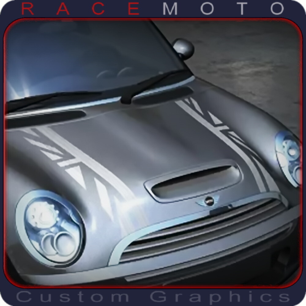 Bmw Mini Cooper Bonnet Stripes Vinyl Decal Sticker Kit