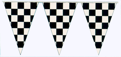 Checkered Triangle 30 Ft - 4 Mil economy