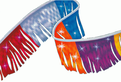 Mirror-Brite Metallic Starburst Streamers 30 Ft with 18 color panels