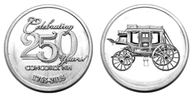 Concord 250 Commemorative Coin - Pewter