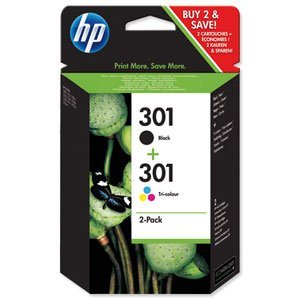 HP 301 (Color &amp; Black) Combo Pack