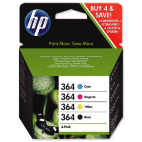 HP 364 Combo Pack (Black, Cyan, Magenta, Yellow)