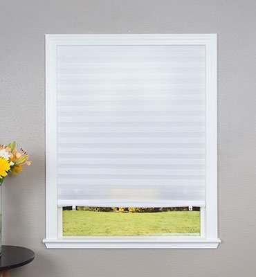 Redi Shade Temporary Pleated Blinds, Light Filtering White Fabric