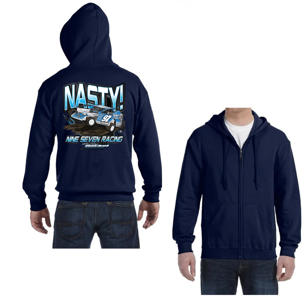 Limited Edition Full Zip Sweatshirt NAVY - The Wheelie at Action Track!
