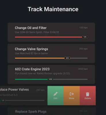 RacePrep Maintenance App