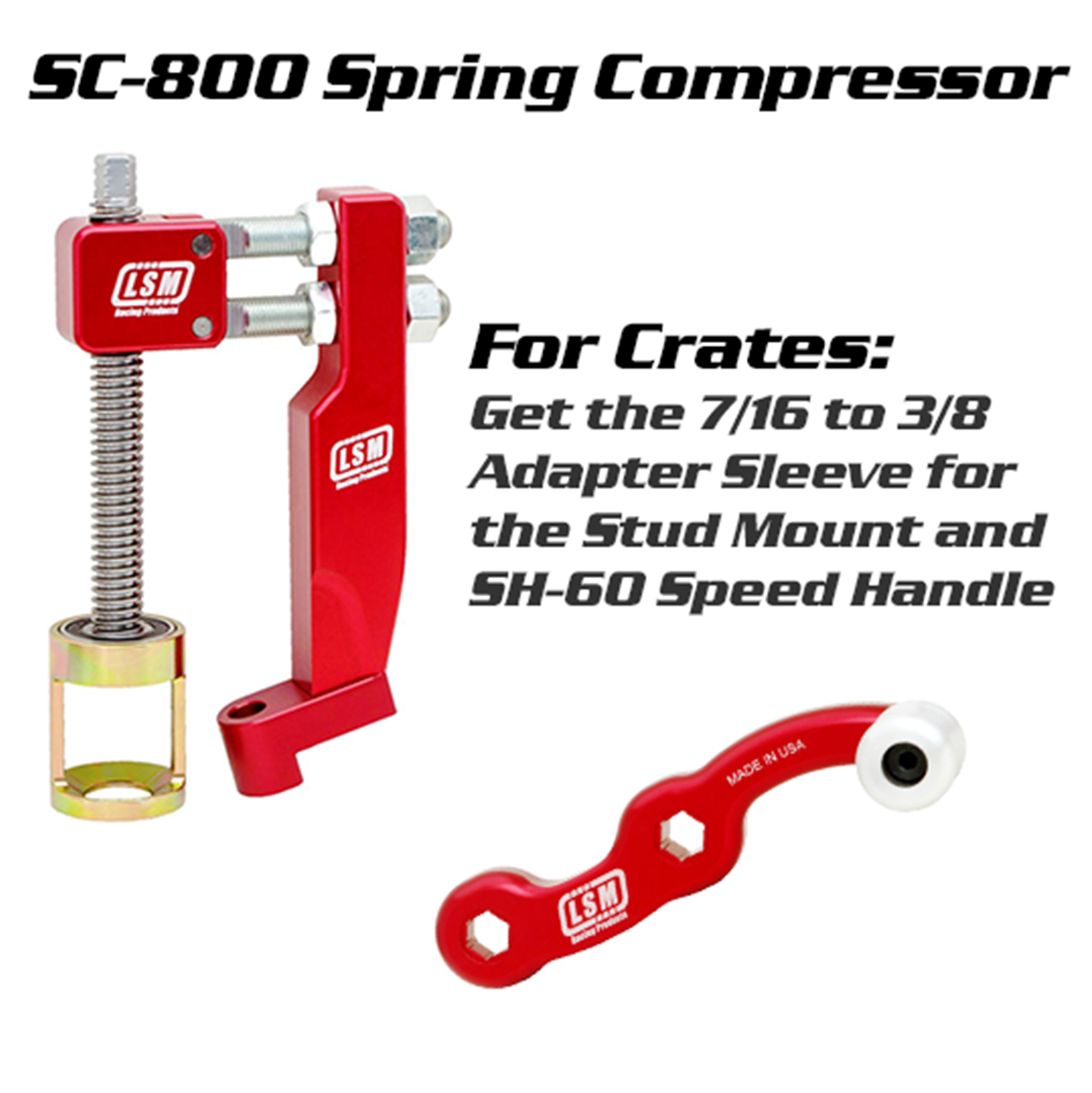 SC-800 LSM Spring Compressor with Crate Adapter Sleeve