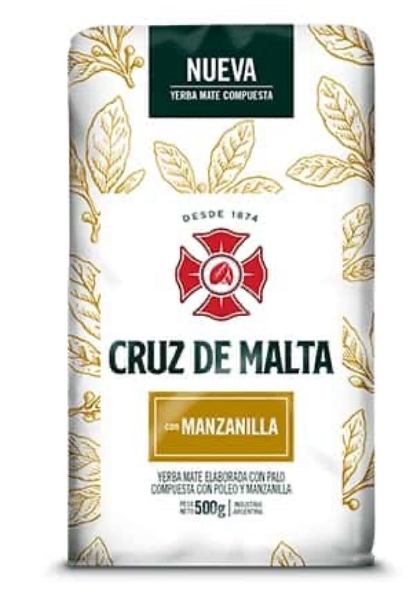 Yerba Mate Cruz de Malta con Manzanilla 500 Gr.