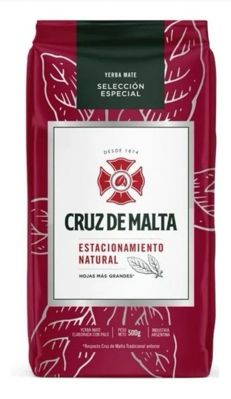 Yerba Mate Cruz de Malta Selección Especial Estacionamiento Natural 500 Gr.