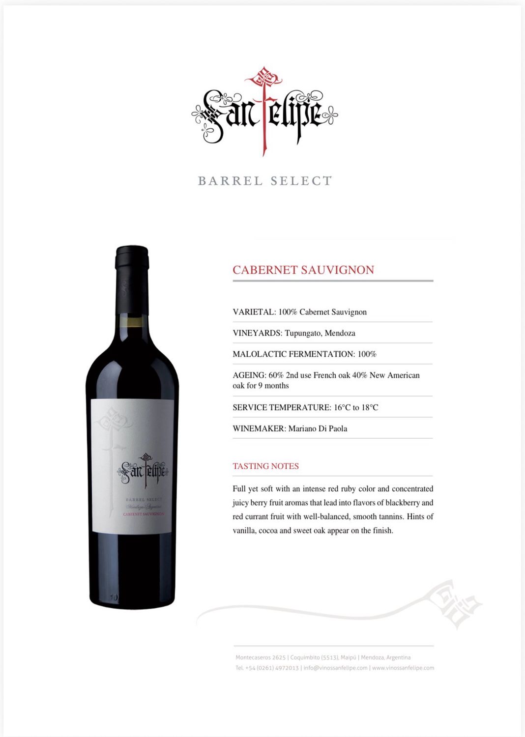 Vinos San Felipe 750ml
