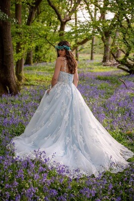 Bleu | Lace A-Line Wedding Dress| Sample Size 10 Bleu | Lace A-Line Wedding Dress| Sample Size 10