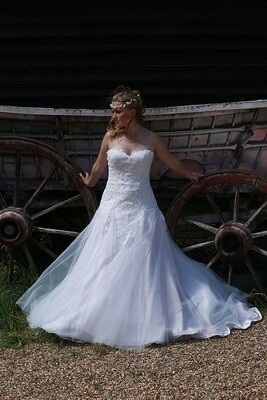 Princess Cut Wedding Dress | Sample Size 10 Princess Cut Wedding Dress | Sample Size 10
