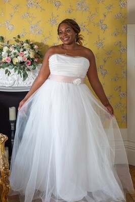 Glitter Tulle A-Line Wedding Dress | Sample size 16/18 Glitter Tulle A-Line Wedding Dress | Sample size 16/18