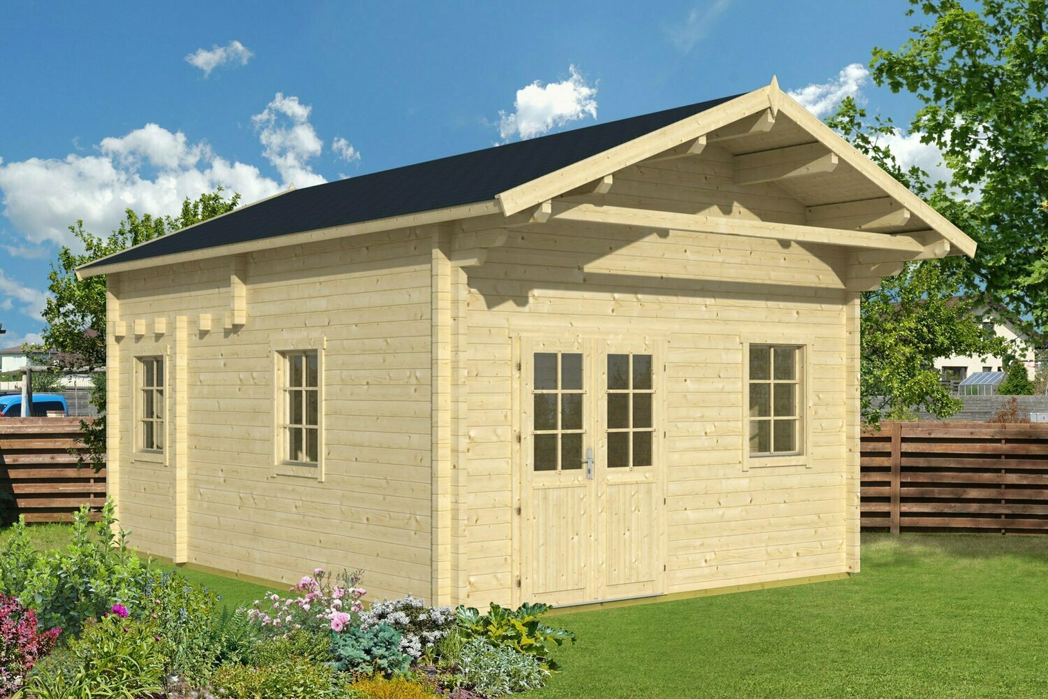 Log Cabins For Sale UK GOTLAND F With Loft 4.4x6.0m