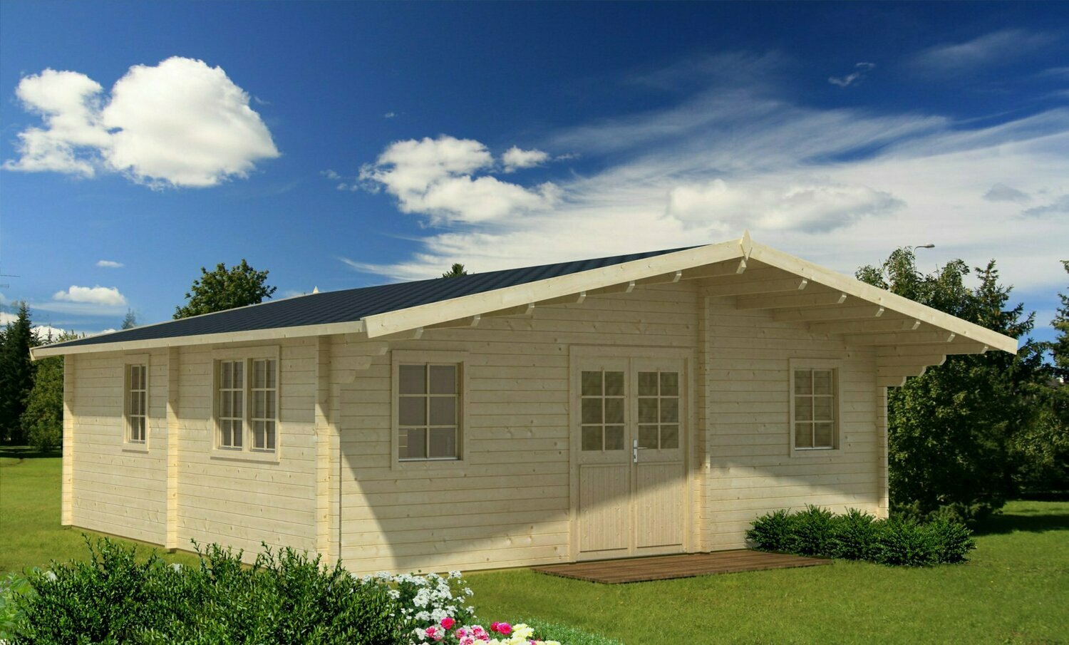 PALMA 7.2x7.2m Log Cabin | 70mm