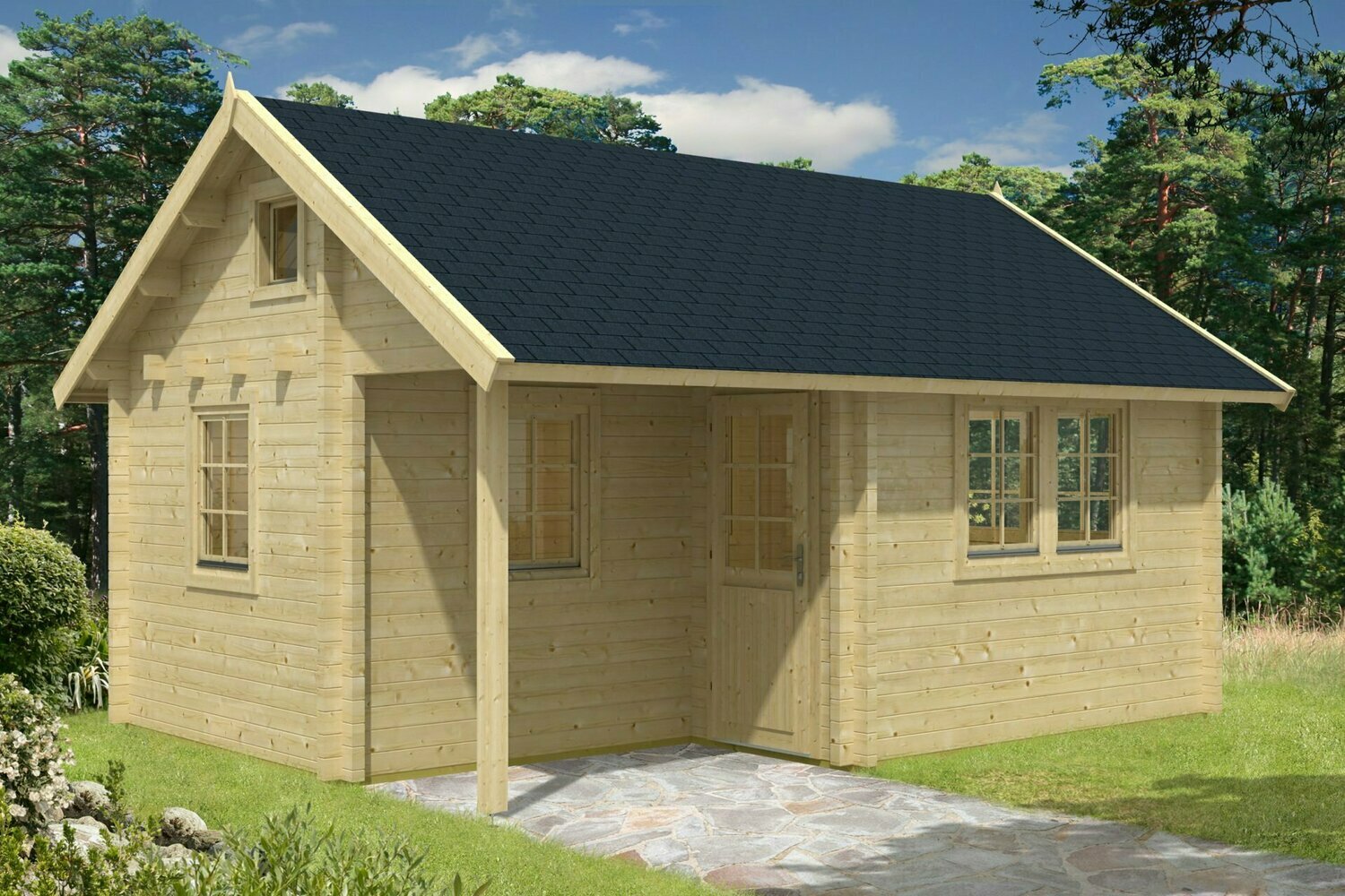 PERTTI 4.1x5.6m Log Cabin | 70mm