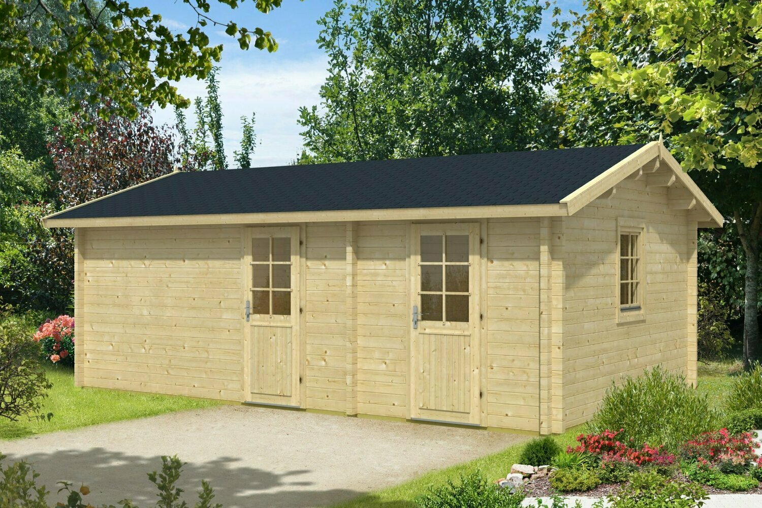 Log Cabins For Sale UK SANNA 6.2x4.2m Log Cabin 70mm