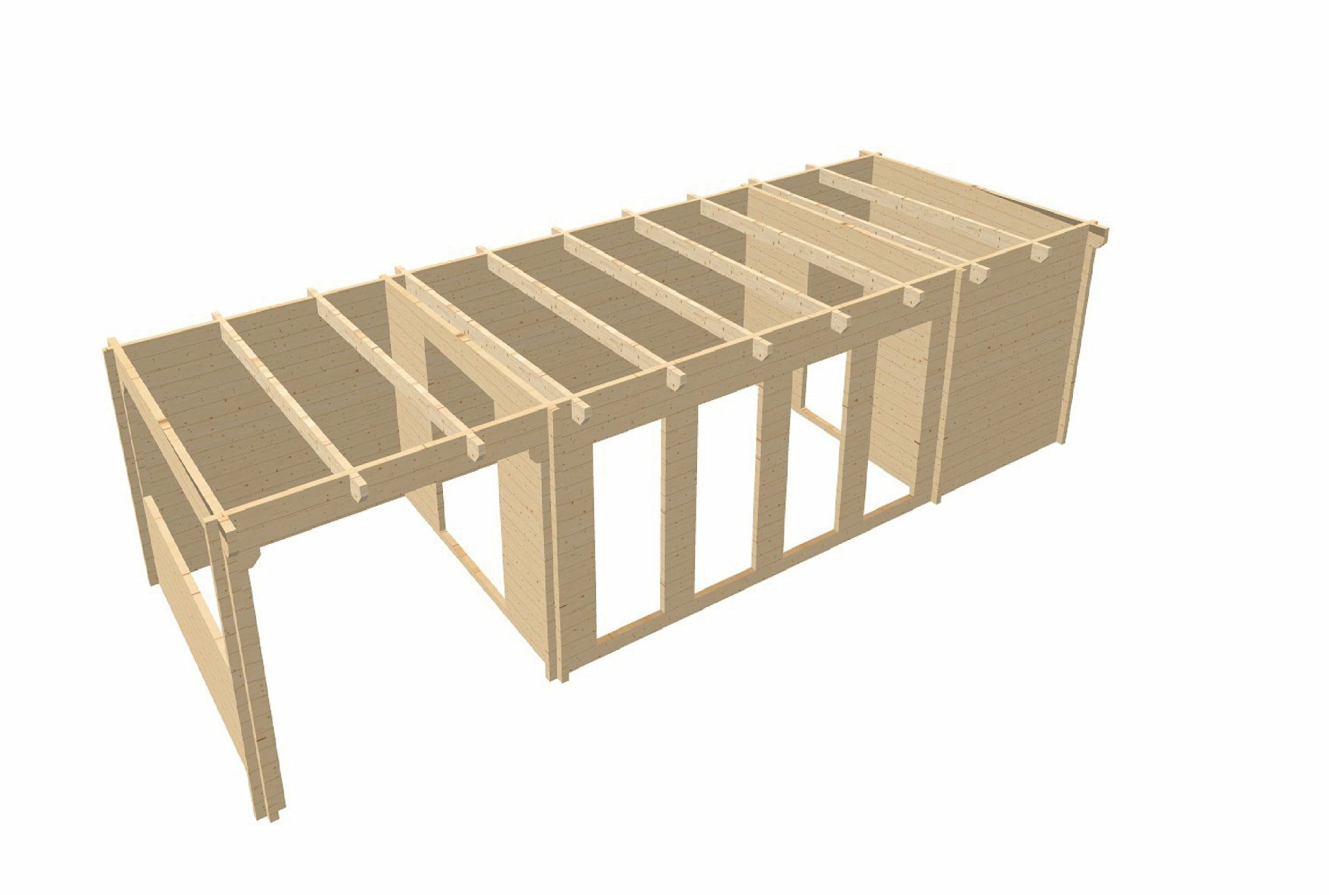 Koski Log Cabin | 68mm Logs | 9.5 x 3.5m | Bespoke Range