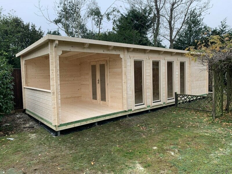 Koski Log Cabin | 68mm Logs | 9.5 x 3.5m | Bespoke Range