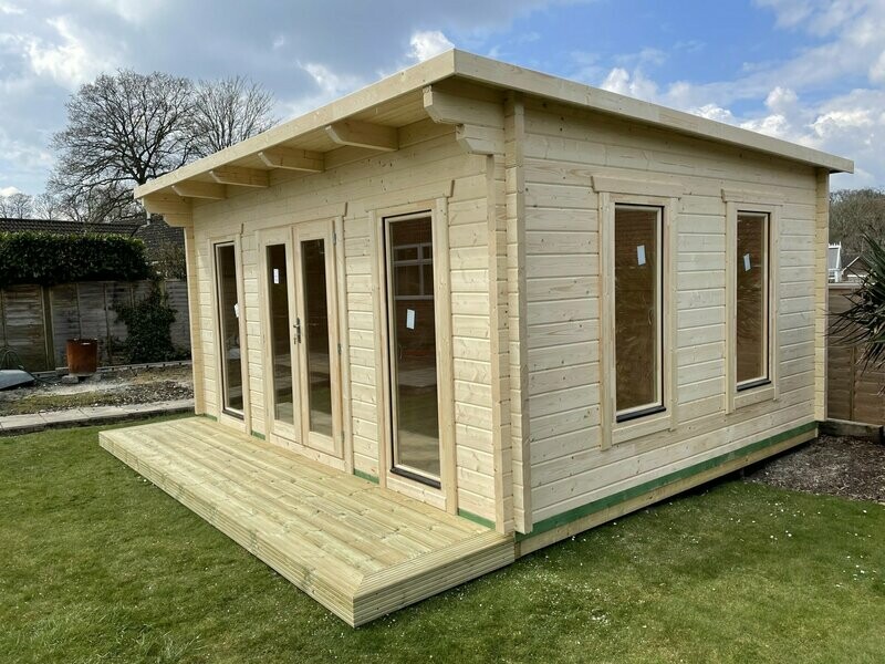 Rutterford Log cabin | 44 or 68mm Logs | 5.0 x 4.0m | Bespoke Range