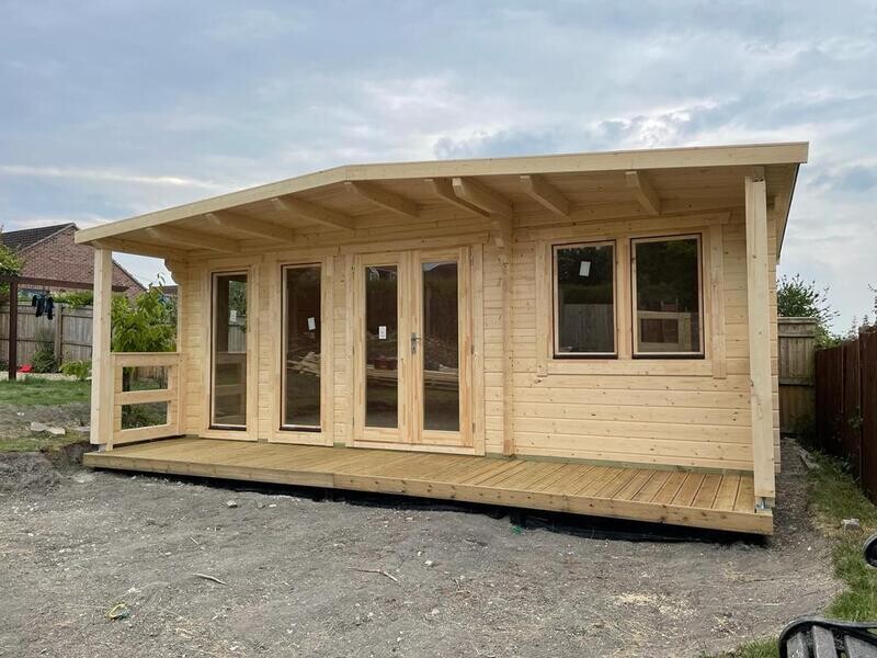 Fleming Log Cabin 68mm 6.3 x 4.3m