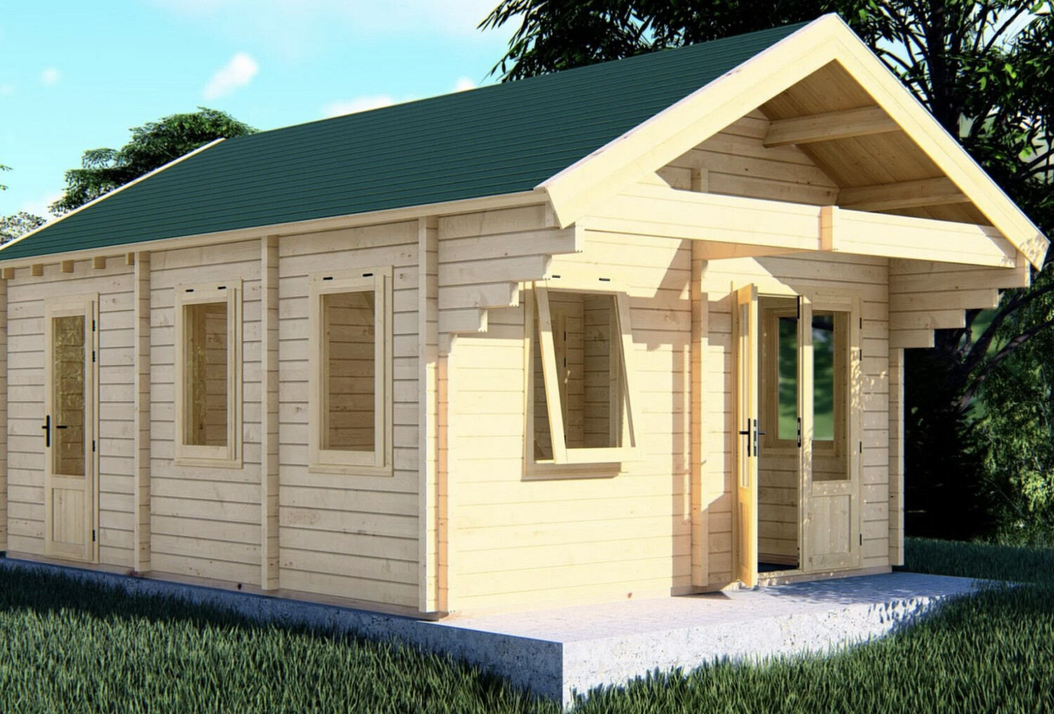 Kelly Log Cabin | 44mm or 68mm Logs | 6.0 x 4.5m | Standard Range