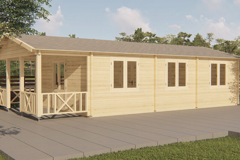 Retreat 3 Log Cabin | 44 or 68mm | 10 x 5.16m | Standard Range