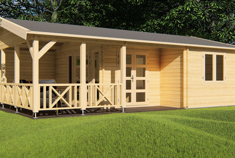 Retreat 6 Log Cabin | 44 or 68mm | 5.95 x 8.5m | Standard Range