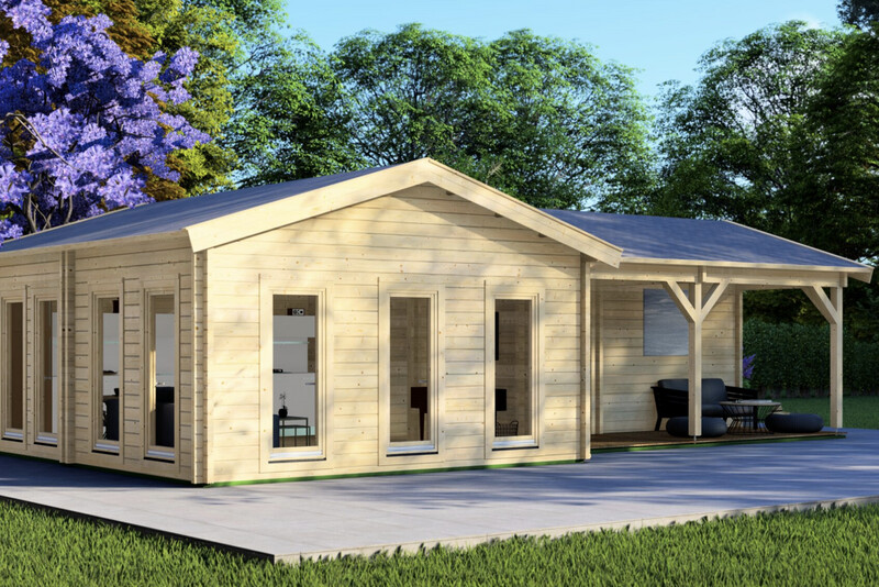 Retreat 8 Log Cabin | 68mm | 11.18 x 6.18m | Standard Range